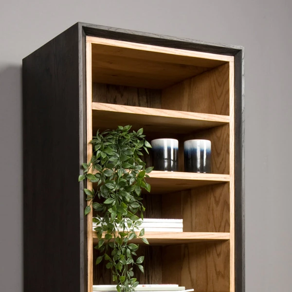 Smalle Boekenkast Eikenhout 5 Smalle Boekenkast Eikenhout - Afbeelding 3