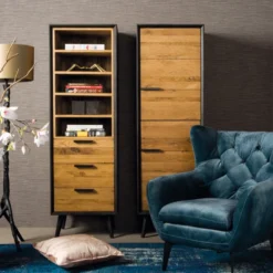 Smalle Boekenkast Eikenhout 7 Smalle Boekenkast Eikenhout -BEPUREHOME Winkel tower living bresso smalle boekenkast eikenhout 04