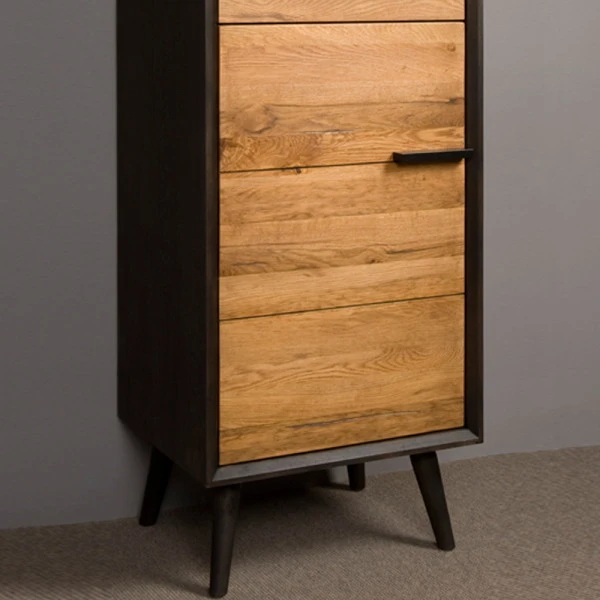 Smalle Wandkast Eiken Linksdraaiend 5 Smalle Wandkast Eiken Linksdraaiend - Afbeelding 3