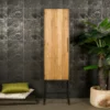 Smalle Wandkast Van Teakhout -BEPUREHOME Winkel tower living felino smalle wandkast van teakhout 01