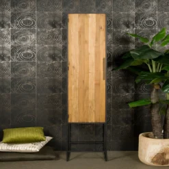 Smalle Wandkast Van Teakhout