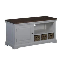 Tv-meubel Met Manden Landelijk120 Cm -BEPUREHOME Winkel tower living napoli landelijke tv meubel met manden 120cm 02