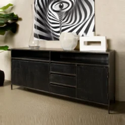 Zwart Dressoir Industrieel