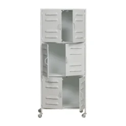 WOOOD Zwarte Lockerkast Op Wielen -BEPUREHOME Winkel woood boaz verrijdbare lockerkast 03