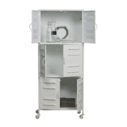 WOOOD Zwarte Lockerkast Op Wielen -BEPUREHOME Winkel woood boaz verrijdbare lockerkast 04
