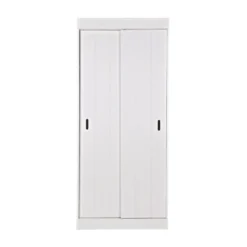 WOOOD Witte Kast Met Schuifdeuren