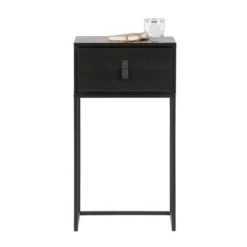 WOOOD Zwart Nachtkastje Metaal Hout -BEPUREHOME Winkel woood zola zwart nachtkastje metaal hout 03