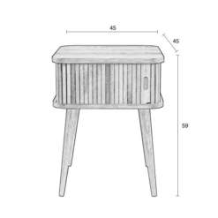 Zuiver Zwart Retro Nachtkastje -BEPUREHOME Winkel zuiver barbier black zwart retro nachtkastje 08