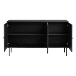 Zwarte Dressoir Met Rotan -BEPUREHOME Winkel zwarte dressoir met rotan bodio pose 04