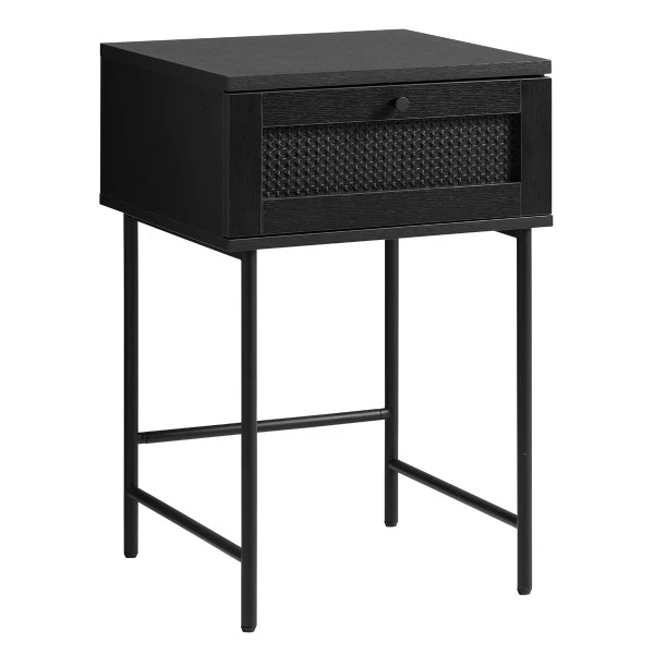 Zwarte Rotan Nachtkastje 5 Zwarte Rotan Nachtkastje - Afbeelding 3
