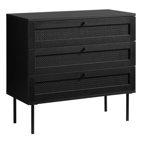 Zwarte Wandkastje Met Rotan 4 Zwarte Wandkastje Met Rotan - Afbeelding 2