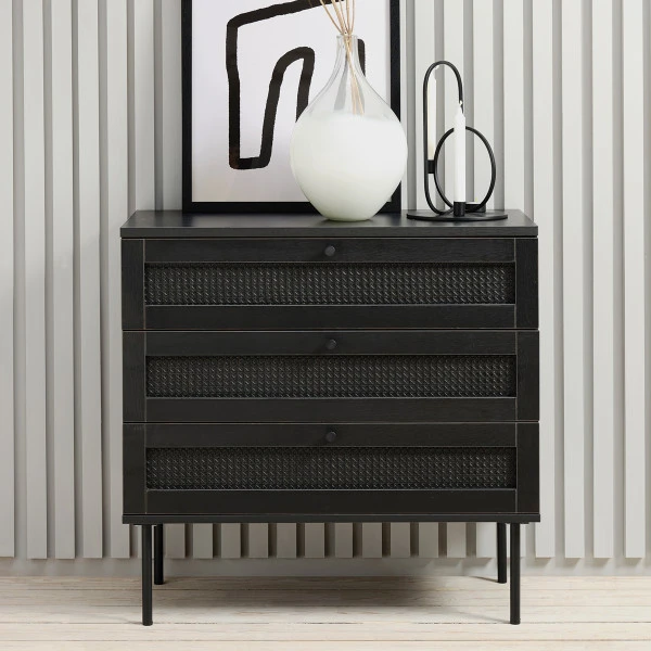 Zwarte Wandkastje Met Rotan 3 Zwarte Wandkastje Met Rotan